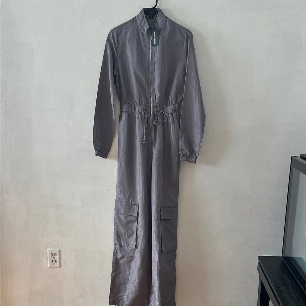 PrettyLittleThing Silver Zip-Up Jacket